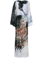 Balmain Long Signature Print Dress - Multicolour