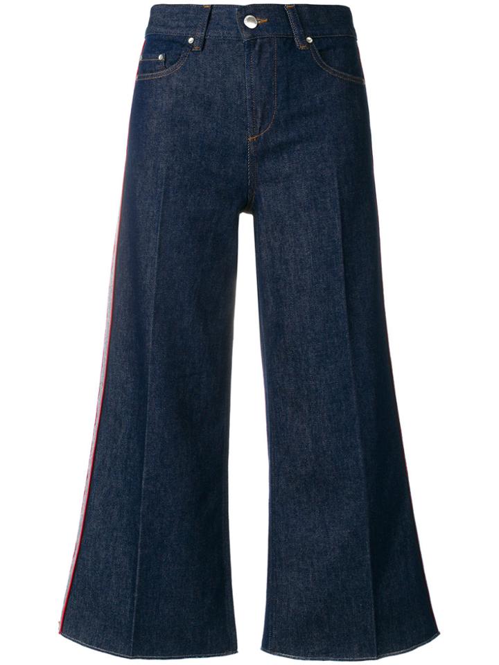 Red Valentino Flared Cropped Jeans - Blue