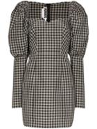 Rotate Gingham Mini Dress - Black