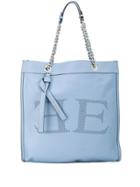 Ermanno Scervino Punch Hole Logo Tote Bag - Blue