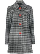Love Moschino Vichy Single Breasted Coat - Black