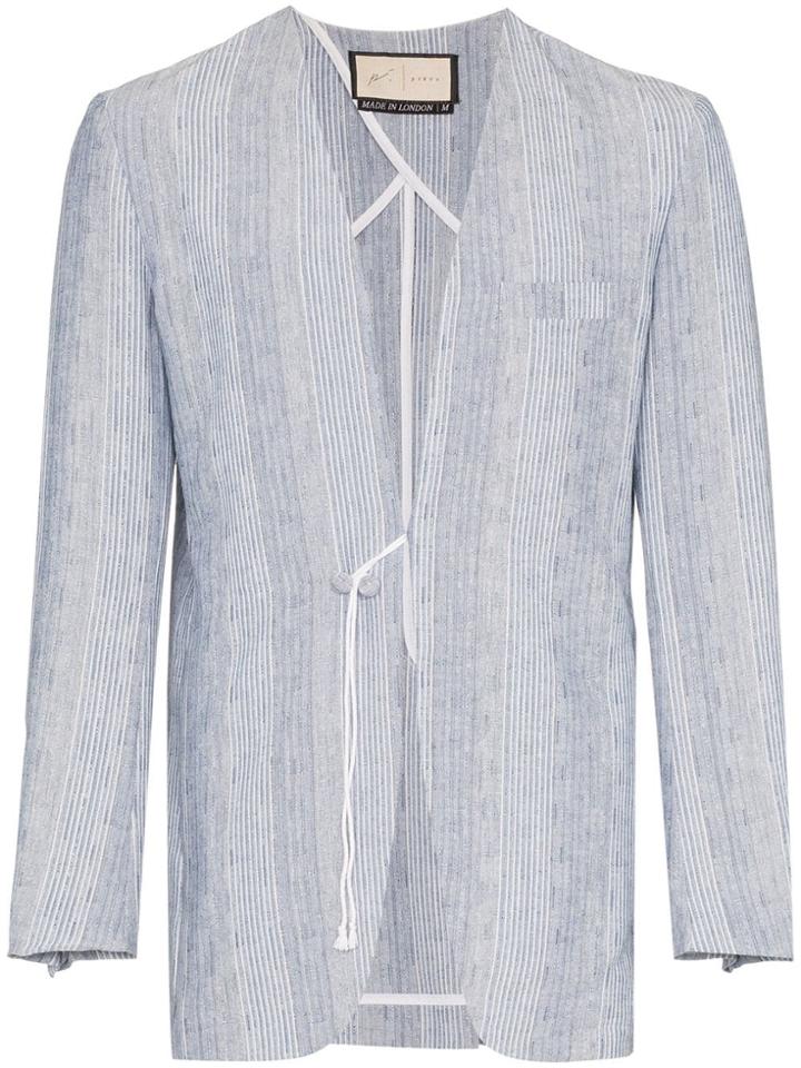 Prévu Eden Striped Cardi Blazer - Blue
