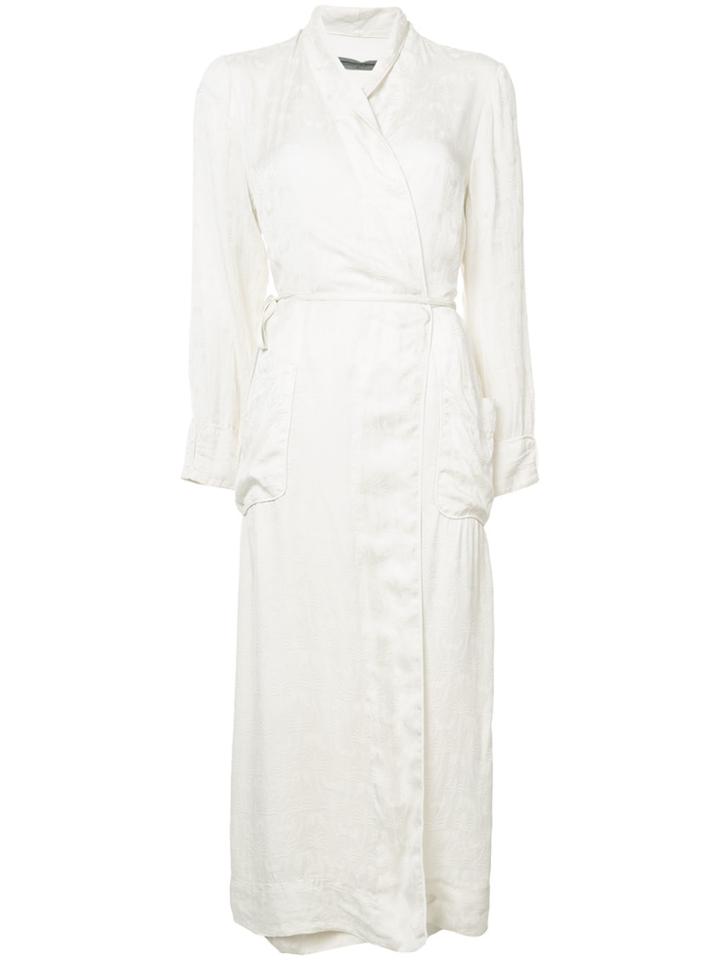 Raquel Allegra Belted Robe Dress - Nude & Neutrals