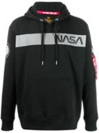 Alpha Industries Logo Print Hoodie - Black