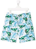 Mc2 Saint Barth Kids Vegan Dino Swimming Shorts - Blue