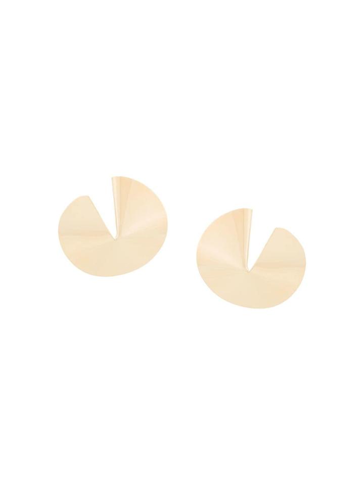 Gaviria Mini Fortune Cookie Earrings - Metallic