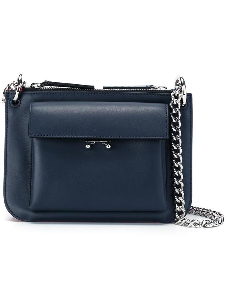Marni Two Tone Pocket Crossbody Bag, Women's, Blue