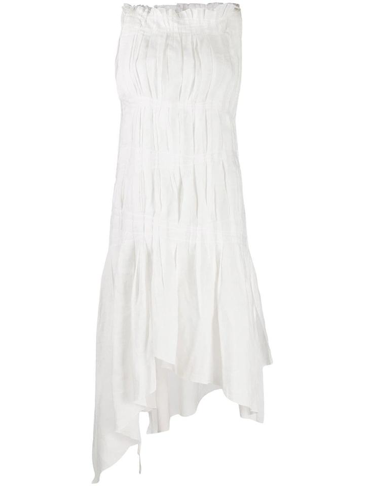 Jean Paul Gaultier Pre-owned Asymmetric Ruffled Dress - White
