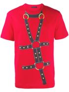 Versace Bondage Print T-shirt - Red