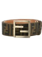 Fendi Vintage Ff Logo Belt, Women's, Size: 85, Brown