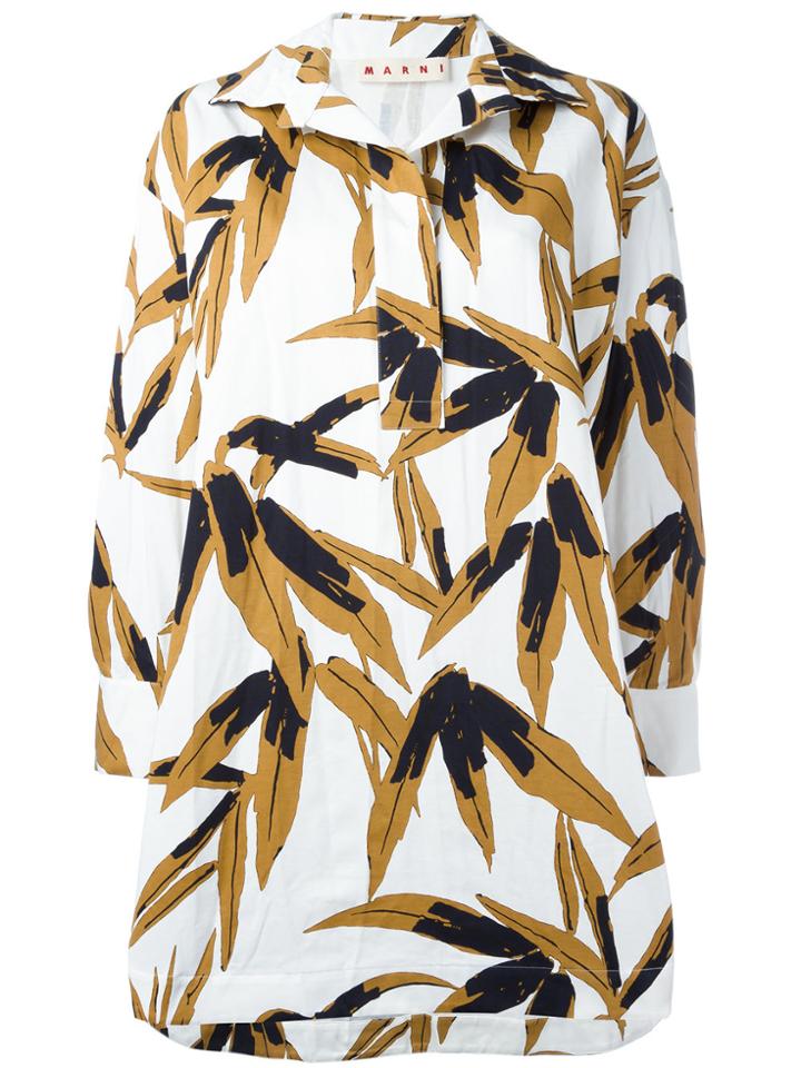 Marni Swash Print Blouse - White
