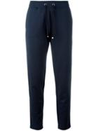 Moncler - Fleece Track Pants - Women - Cotton - M, Blue, Cotton