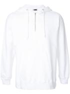 H Beauty & Youth Zip Neck Hoodie, Men's, Size: Medium, White, Cotton