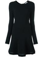 Carven Fit And Flare Dress, Women's, Size: Large, Black, Cotton/polyamide/spandex/elastane