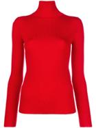 Joseph High Neck Fitted Sweater - Red