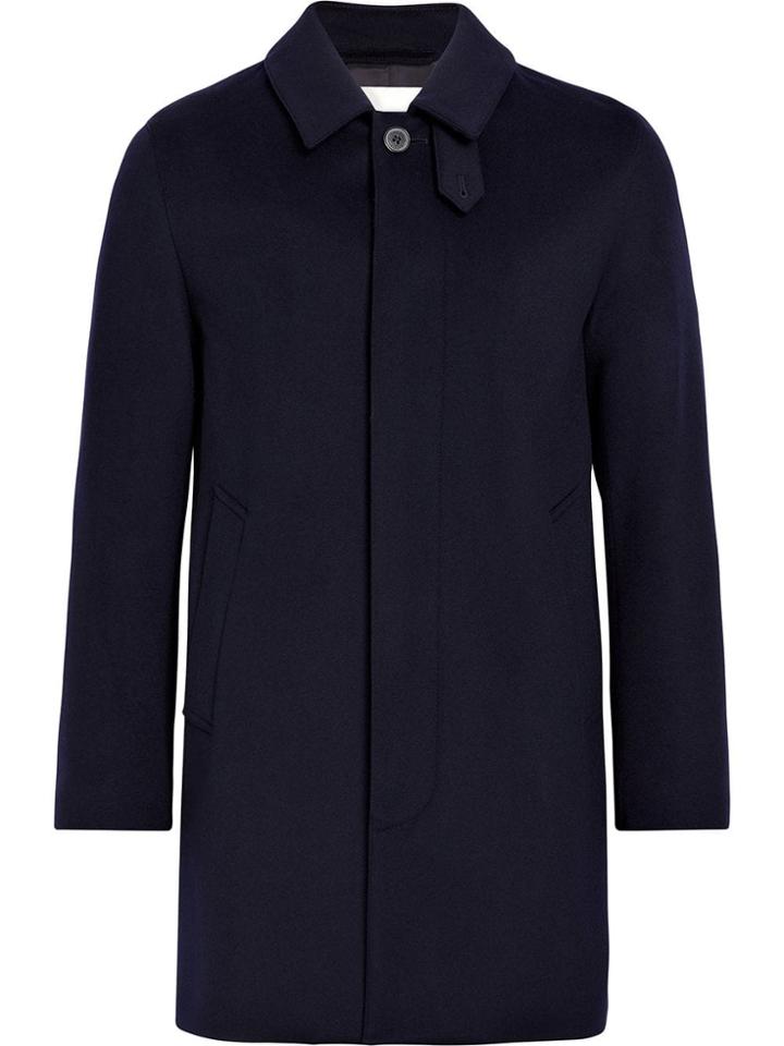 Mackintosh Navy Storm System Wool Short Coat Gm-002f - Blue