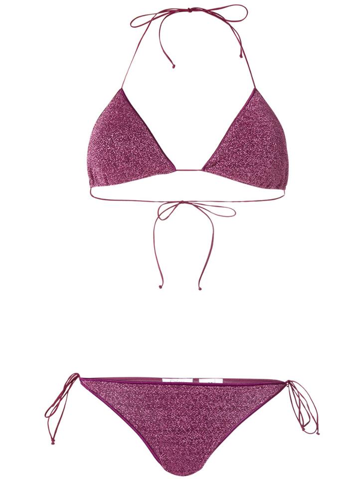 Oseree Glitter Bikini Set - Pink & Purple