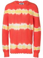 Msgm Tie-dye Knit Jumper - Orange