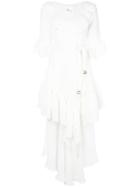 Lisa Marie Fernandez Frilled Maxi Dress - White