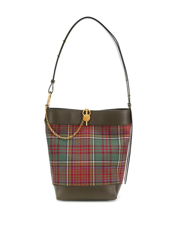 Jw Anderson Tartan Keyts Tote Bag - Green