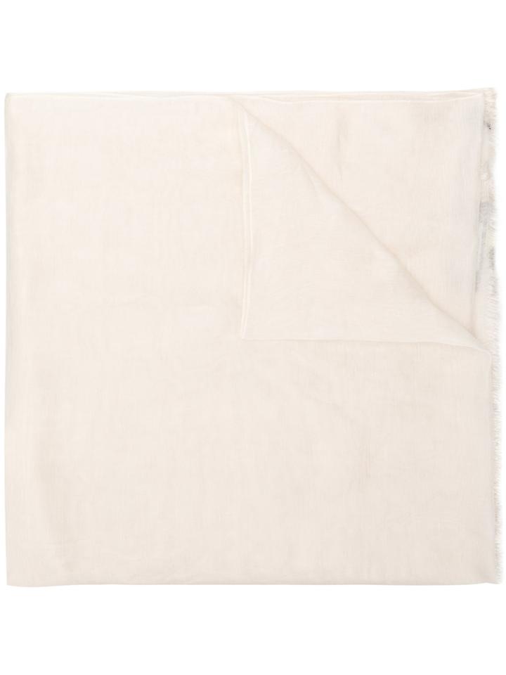 's Max Mara Frayed Scarf - White