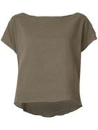 Peter Cohen - Boat Neck Top - Women - Cotton - Xs, Women's, Green, Cotton