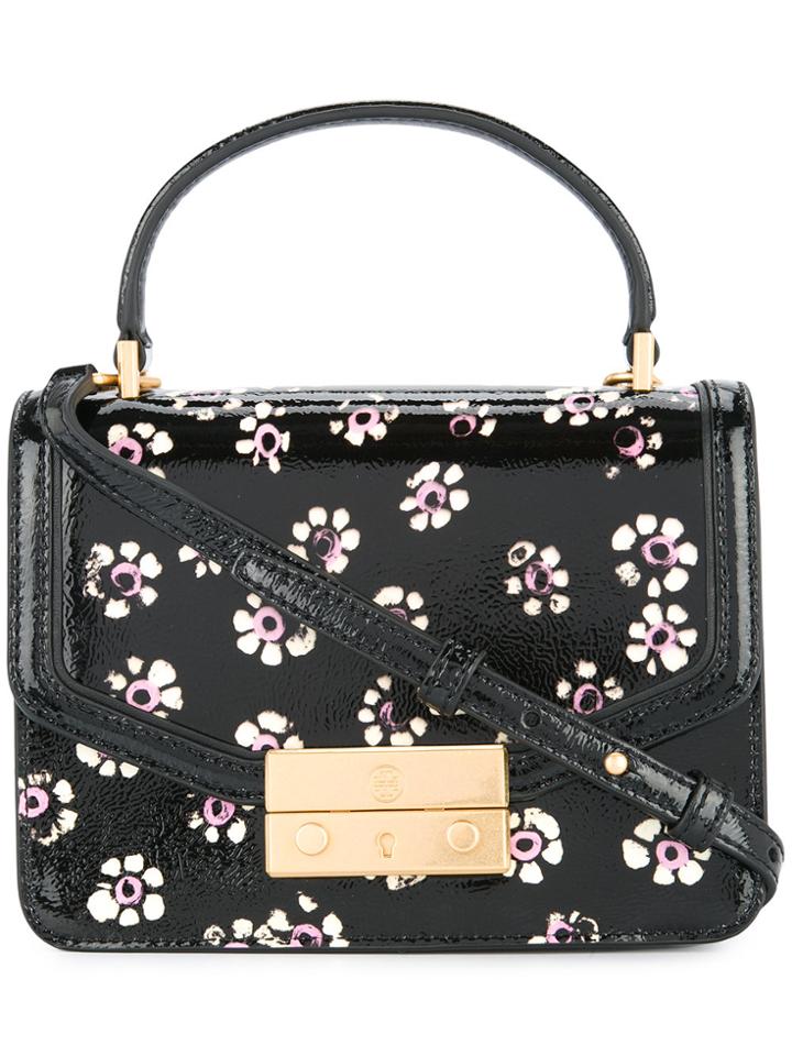 Tory Burch Floral-print Shoulder Bag - Black