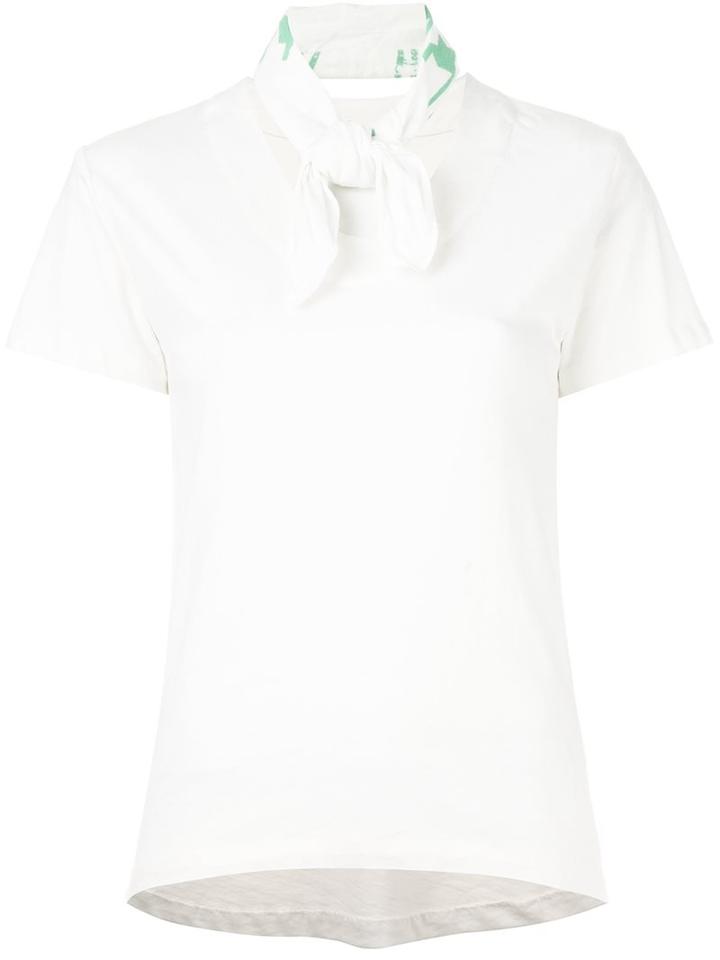 Water V-neck T-shirt, Women's, Size: Medium, White, Cotton