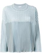 Sonia Rykiel Ribbed Jumper, Women's, Size: Large, Blue, Cotton/viscose