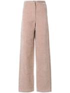 Lemaire Soft High-waisted Trousers - Pink & Purple