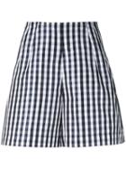 Dice Kayek Gingham Shorts, Women's, Size: 40, Black, Silk/polyester