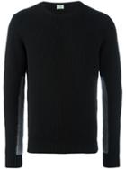 Borrelli Ribbed Knit Jumper, Men's, Size: 50, Black, Wool