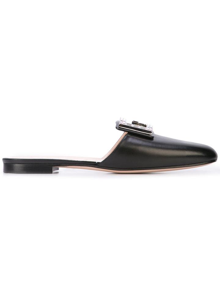 Gucci Crystal G Slippers - Black