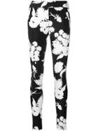 Ganni Skinny Fit Floral Trousers - Black