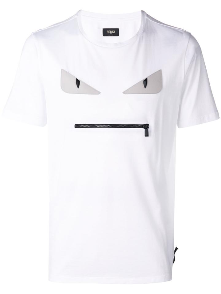 Fendi Embroidered Bag Bugs T-shirt - White