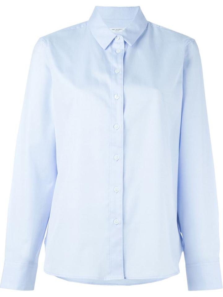 Equipment Classic Casual Shirt, Women's, Size: Xs, Blue, Cotton