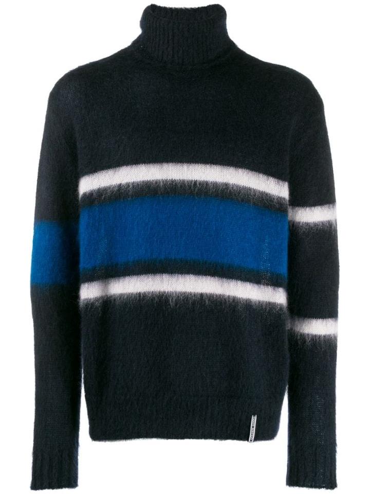 Golden Goose Striped Turtleneck Jumper - Blue