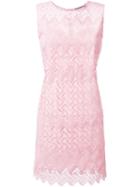 Ermanno Scervino Embroidered Sleeveless Dress, Women's, Size: 46, Pink/purple, Cotton/polyester