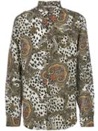 Roberto Cavalli - Leopard Paisley Print Shirt - Men - Silk/cotton - 44, White, Silk/cotton