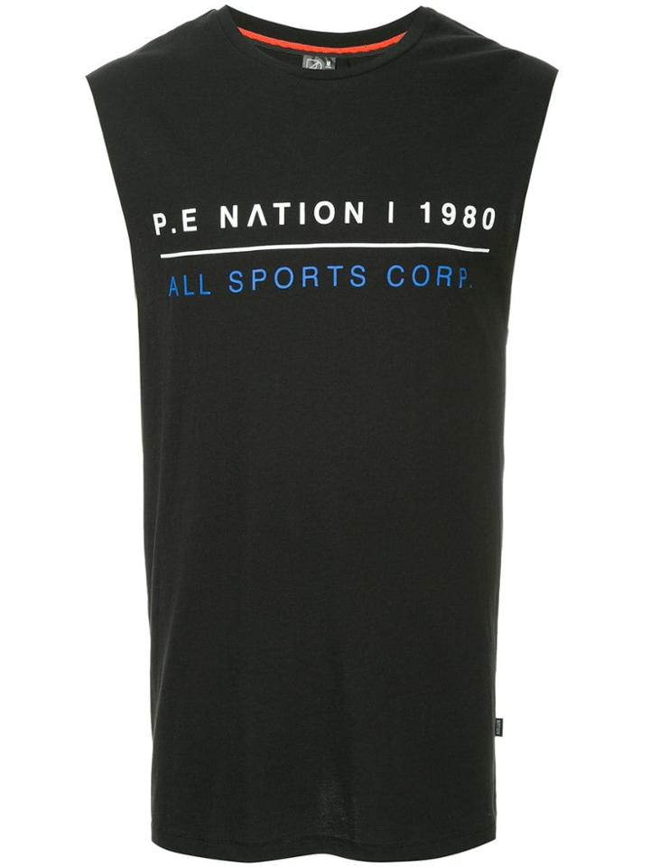 P.e Nation Cage Logo Tank Top - Black