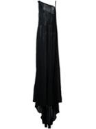 Ann Demeulemeester Draped Maxi Gown, Women's, Size: 36, Black, Cotton