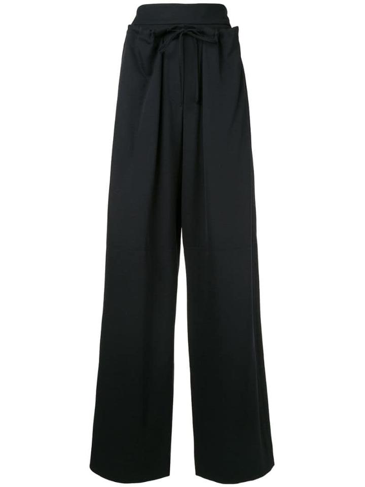 System High-waisted Flared Trousers - Blue