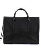 Rick Owens Edith Tote, Women's, Black, Lamb Skin/python Skin