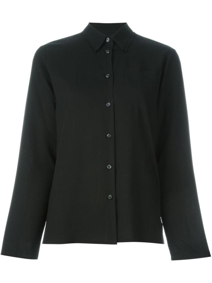Mm6 Maison Margiela Buttoned Shirt, Women's, Size: 40, Black, Viscose