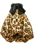 Richard Quinn Leopard Print Puffball Dress - Black