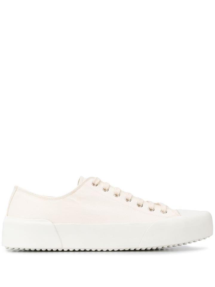 Jil Sander Canvas Low-top Sneakers - White