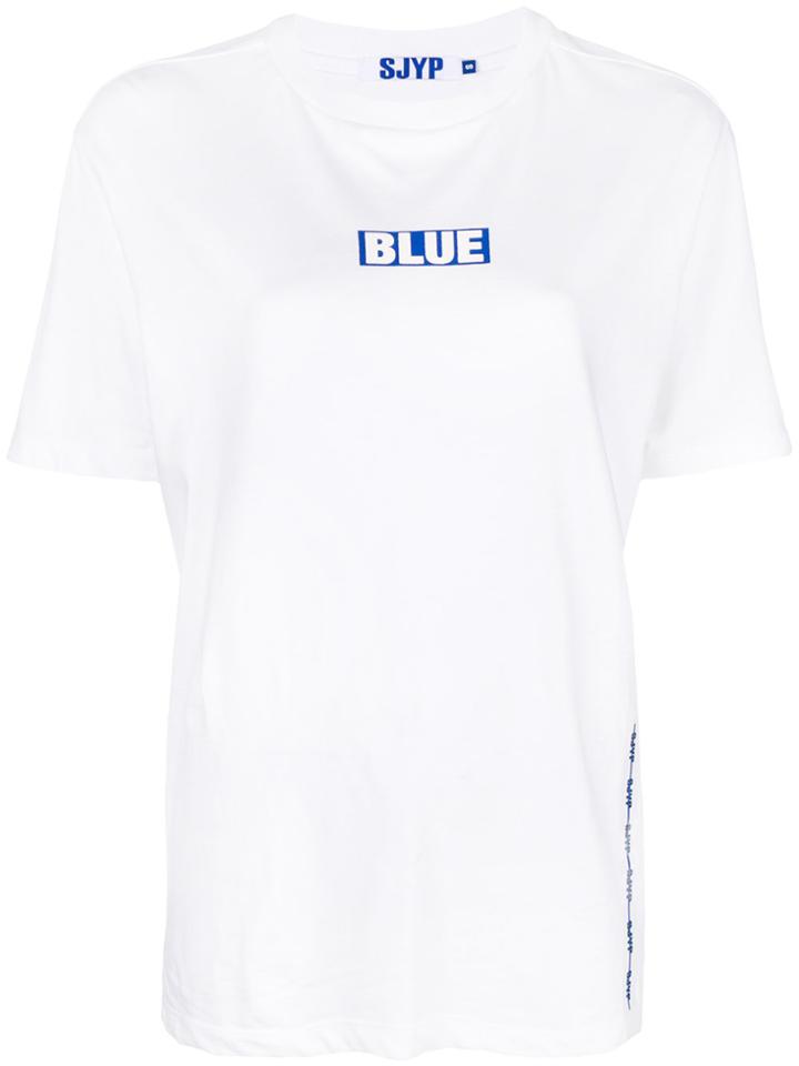 Sjyp Blue T-shirt - White