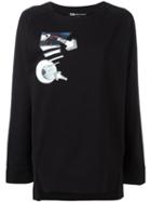 Y-3 Planet Print Sweatshirt, Women's, Size: Xs, Black, Cotton