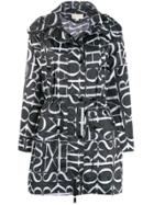 Michael Kors Collection All Over Logo Trench Coat - Black