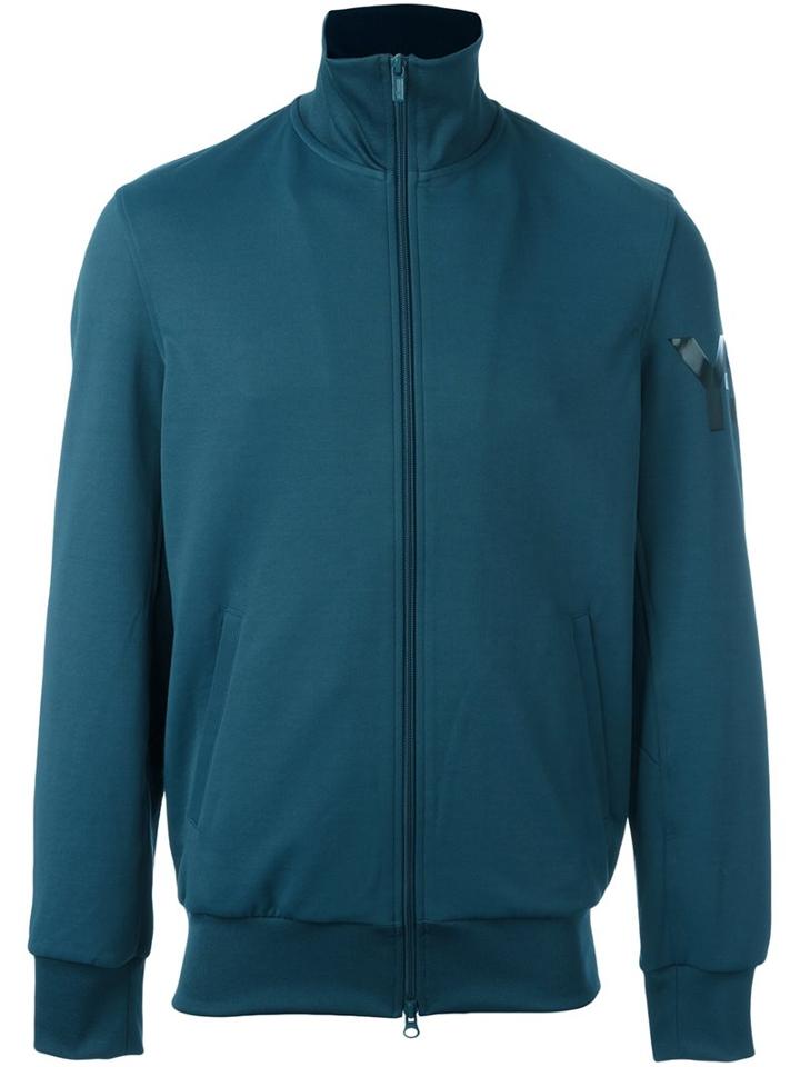 Y-3 Zip Up Cardigan, Men's, Size: Small, Blue, Cotton/polyester